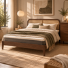 Letto Jamie in rovere affumicato 140x200 cm, con doghe e materassi inclusi