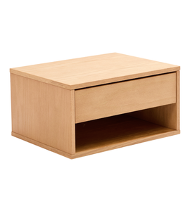 Comodino Selina / mensola a muro in rovere 38x30x20 cm incl. supporto a muro