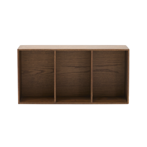 Rumi Scaffale a muro con tre scomparti 33x20x66 cm rovere fumé incl. staffe a muro