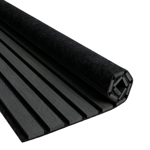 Pannello acustico flessibile impiallacciato in rovere nero 2600x520x18 mm
