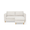 Divano chaise longue Hildur a 2 posti, colore beige