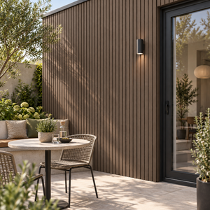 Kinsley - Rivestimento per facciate con lamelle in composito marrone 2900 x 219 x 29 mm