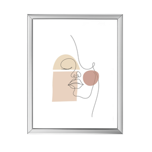 Cornice Malina in PVC lucido Argento 13x18 cm