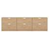 Armadio per scarpe Livo - effetto rovere con 6 ante