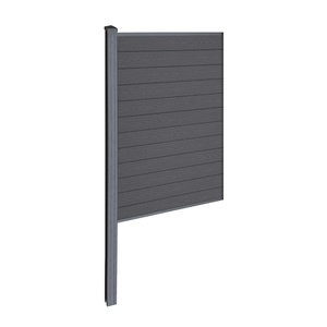 Finley recinzione in WPC modulo intermedio - A: 180 x L: 95 cm - Grigio antracite/nero