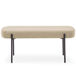 Helena panca in bouclé beige 100x36x43 cm