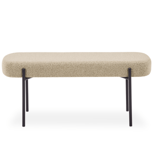 Helena panca in bouclé beige 100x36x43 cm