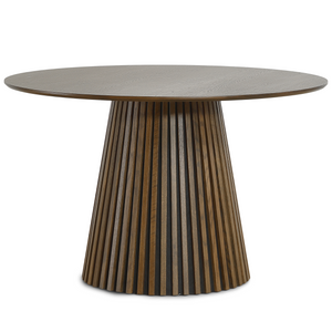 Lewis - Tavolo tondo da pranzo in faggio affumicato Ø120 cm