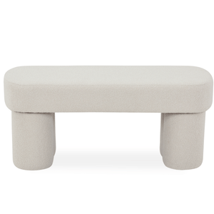 Linea panca bianco boucle 100x42x44 cm