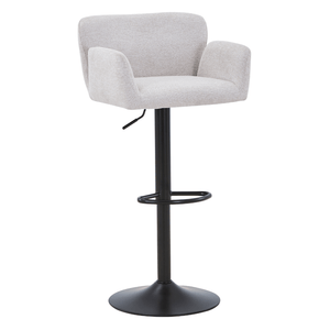 Sgabello Melody - tessuto beige con altezza regolabile e funzione girevole