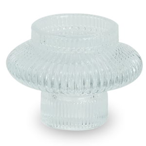 Nala portacandela in vetro trasparente 6 cm