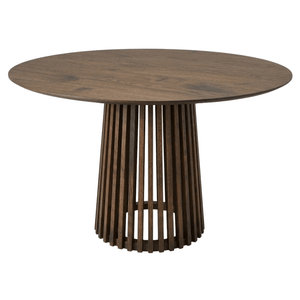 Tavolo da pranzo rotondo Harris in effetto rovere fumé - Ø110 cm