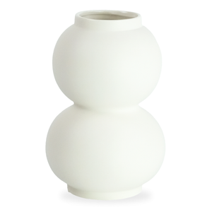 Becca vaso in ceramica bianco a forma di bolle 21 cm
