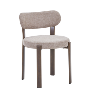 Sedia da pranzo Harriet color sabbia effetto rovere affumicato