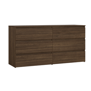 Maise cassettiera H:70 x L:138 x L:41 cm con 6 cassetti in look rovere fumé