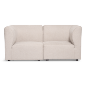 Emilia divano modulare in beige con 2 moduli L: 158 x P: 79 x H: 72 cm