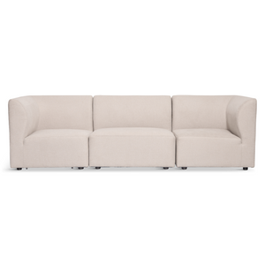 Emilia divano modulare in beige con 3 moduli L: 243 x P: 79 cm x H: 72 cm