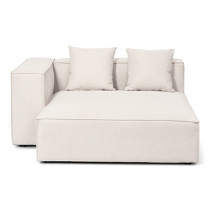 Hailey - Modulo chaise longue sinistra in beige L: 147 X P: 148 X H: 65 cm