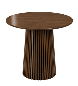 Lewis tavolo bar a doghe effetto rovere affumicato con base a colonna – 90 x 105 cm