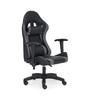 Sedia da gaming Julian in ecopelle nera/grigia