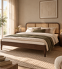 Letto Jamie in rovere affumicato 180x200 cm, con doghe e materassi inclusi