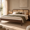 Letto Jamie in rovere affumicato 180x200 cm, con doghe e materassi inclusi