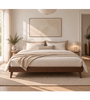 Alexander in rovere affumicato 180x200 cm, con doghe e materassi inclusi