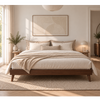 Alexander in rovere affumicato 180x200 cm, con doghe e materassi inclusi