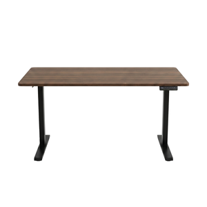 Scrivania regolabile in altezza Damian 115x60 cm in impiallacciato rovere fumé