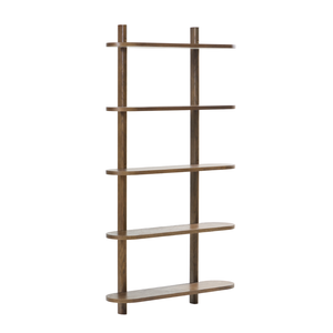 Mensola da parete Juliet in rovere affumicato con 5 ripiani A:140 x P:22 x L:75 cm