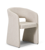 Sedia da pranzo Daniella con braccioli in beige