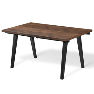 Madelina tavolo a gambe di Sedia 150x90 cm - Finitura in rovere affumicato (Pronto per pannelli aggiuntivi)