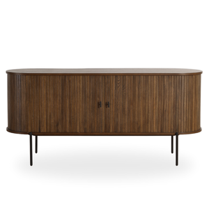 Florence mobile porta TV con lamelle in rovere affumicato 160x45x75 cm