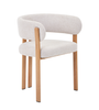 Sedia da pranzo Eloise in beige con effetto rovere