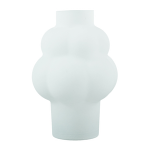 Foxy vaso in vetro bianco 21 cm