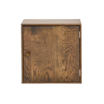 Rumi Scaffale a muro con anta e ripiano 33x20x33 cm rovere fumé incl. supporto a muro