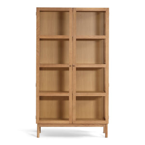 Havana - Vetrina in legno di tiglio con 2 ante - 180x40x100 cm