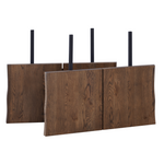 Susan/Molly/Esther - pannello aggiuntivo con divisore (2 pezzi) per tavolo in rovere affumicato