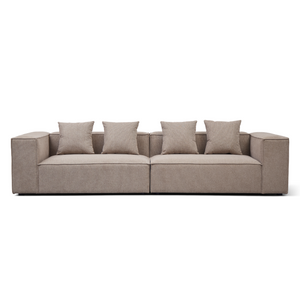Hailey - Divano modulare in sabbia con 2 moduli L: 294 x P: 100 x H: 65 cm