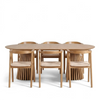 Set da pranzo Lewis e Tori con 6 sedie in rovere