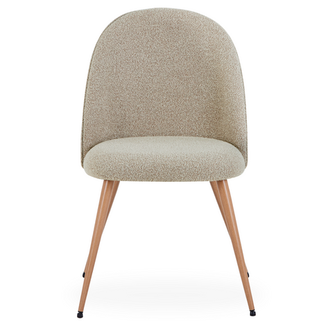 Annika Sedia da pranzo - Tessuto bouclé beige