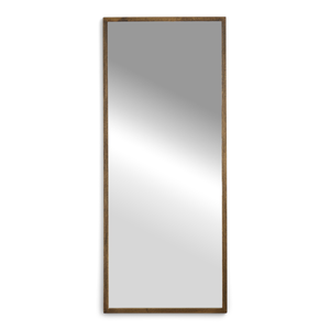 Specchio Elvira 120x50 cm con cornice in legno di rovere fumé