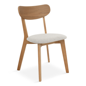 Rory sedia da pranzo – Sedia in legno di rovere con seduta imbottita