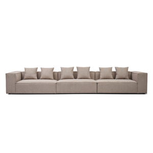 Hailey - Divano modulare in sabbia con 3 moduli L: 415 x P: 100 x H: 65 cm