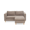 Divano chaise longue Hildur a 2 posti, colore sabbia