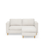 Divano chaise longue Hildur a 2 posti, colore beige