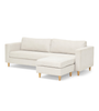 Divano chaise longue Hildur a 3 posti, colore beige