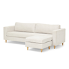 Divano chaise longue Hildur a 3 posti, colore beige