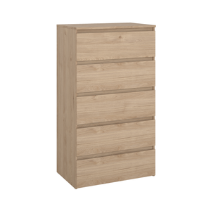 Maise cassettiera H:114 x L:65 x P:41 cm con 5 cassetti in look rovere