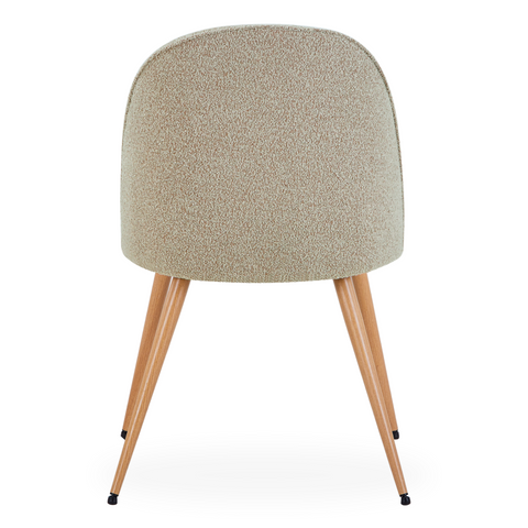 Annika Sedia da pranzo - Tessuto bouclé beige